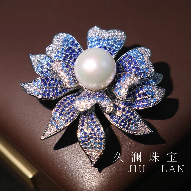 天然淡水珍珠高端胸针A291