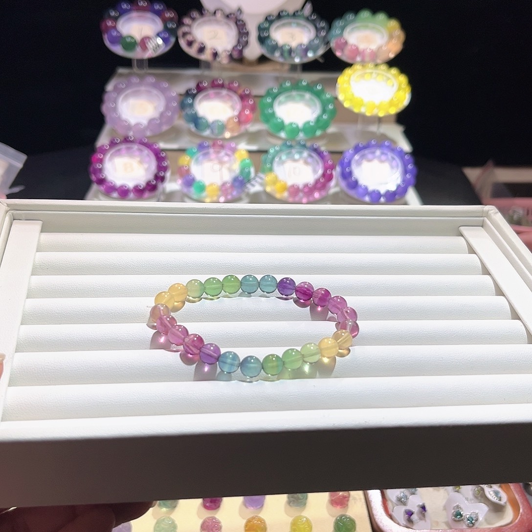 1****萤石手链未镶嵌多买三个蓝单珠