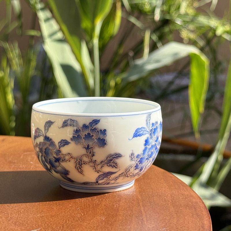 【可倚粉丝专属】非遗百匠·仿清本银描银折枝石榴花罗汉杯【MX199】