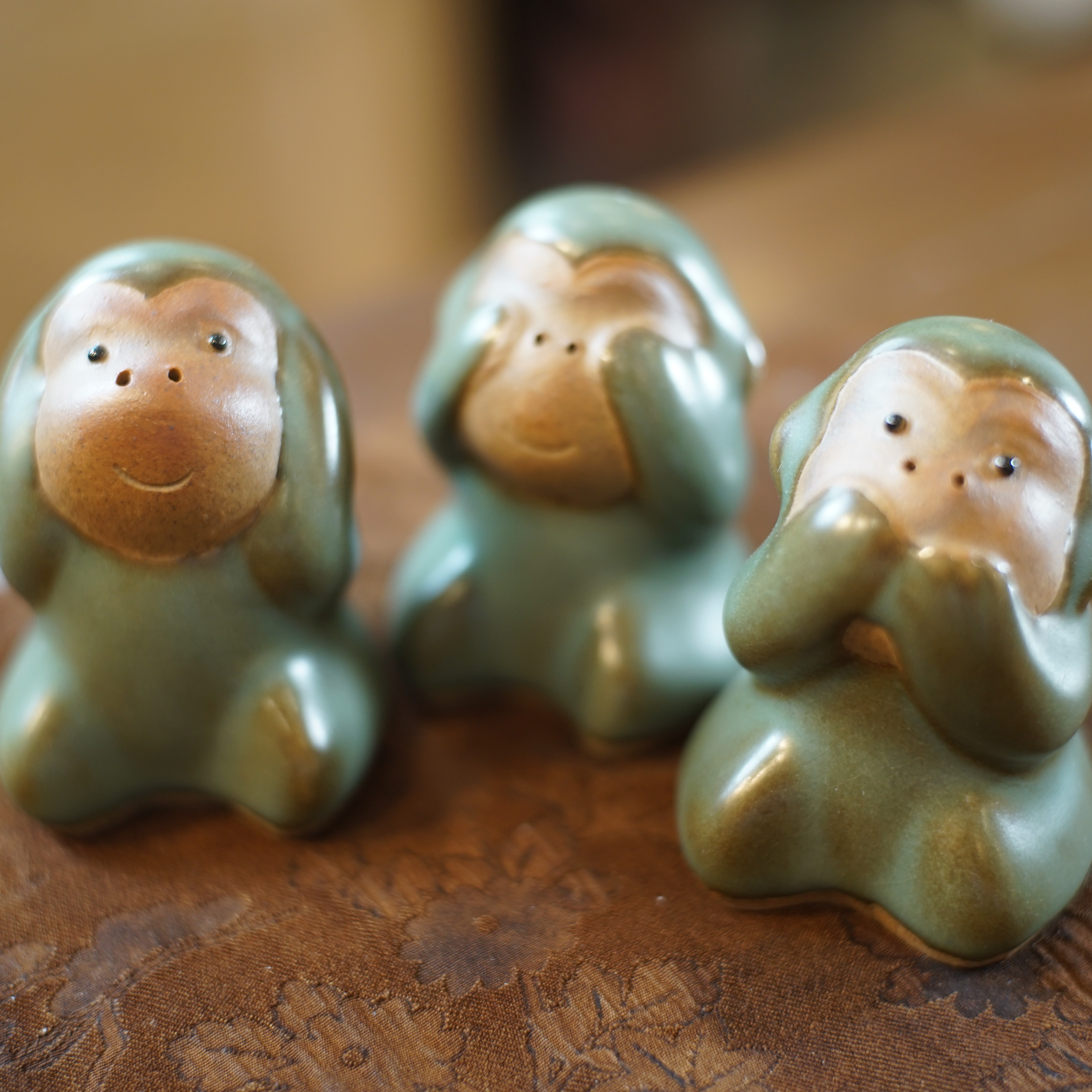 三不猴 茶宠 小雕塑