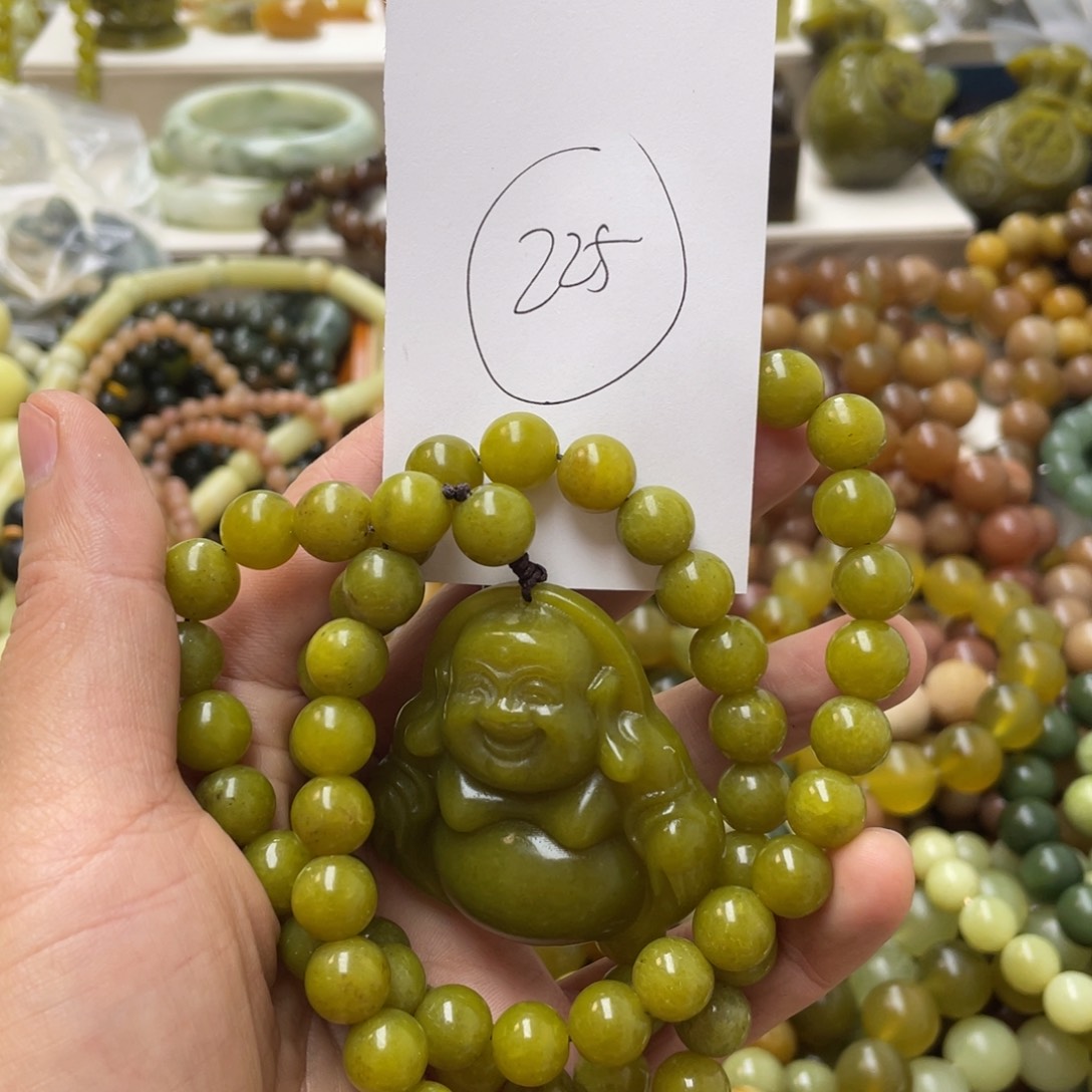 蛇纹石玉手链未镶嵌