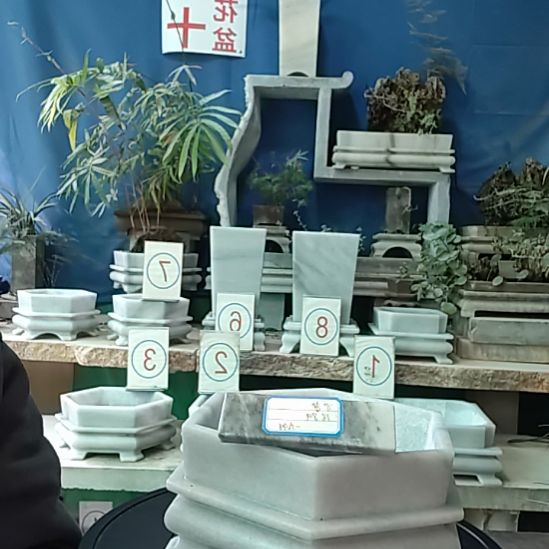 六边20x20大理石花盆