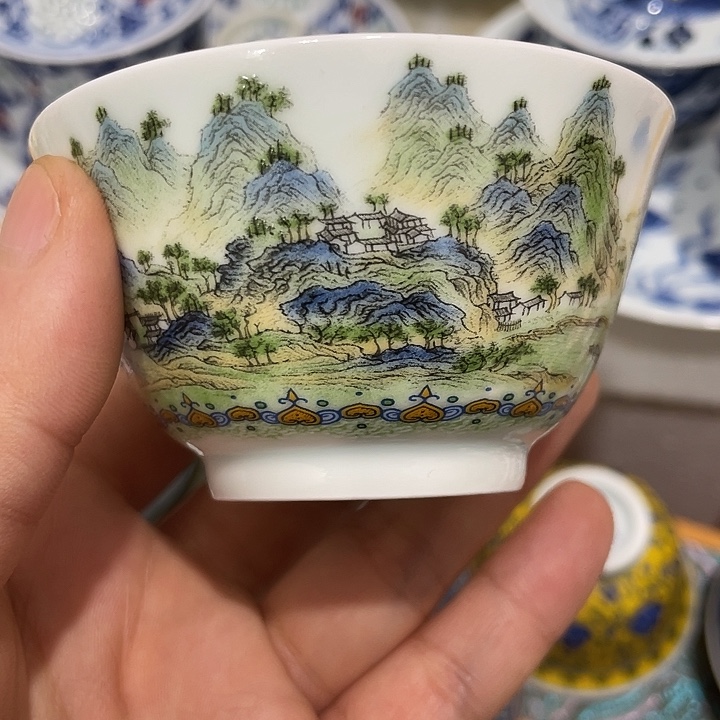 摆件陶景德镇陶瓷主人杯1233