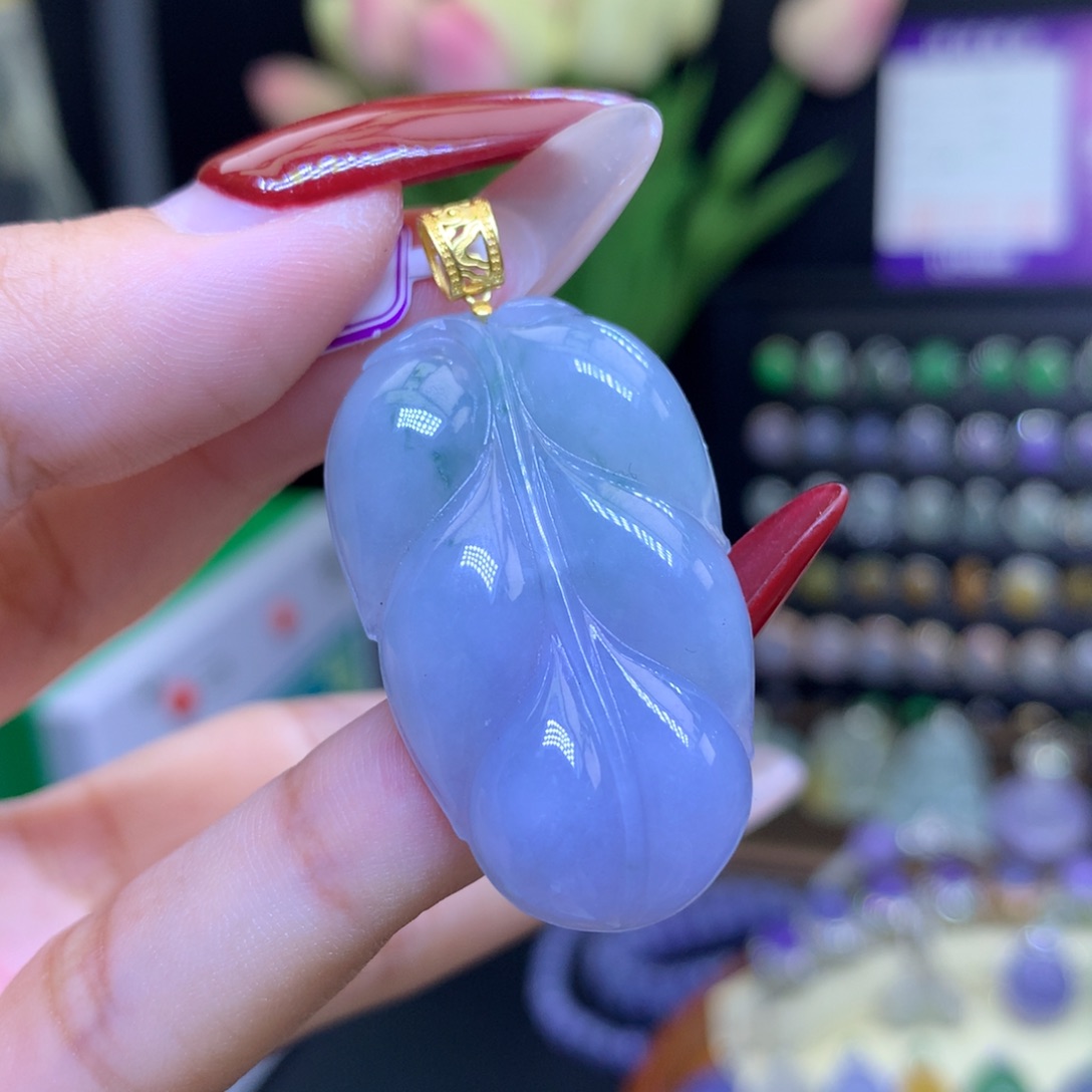 翡翠颈饰18K金镶嵌天然