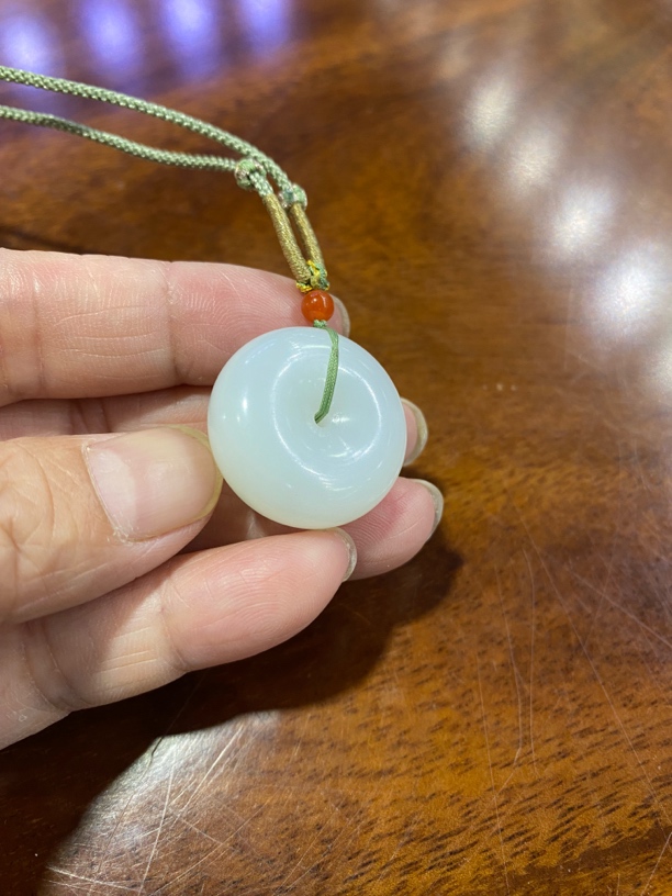 和田白玉小挂件平安扣