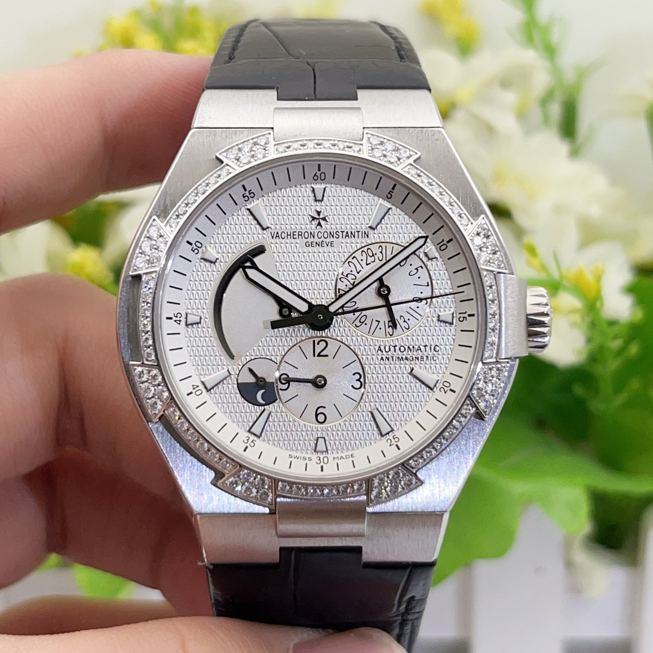 99新 Vacheron Constantin/江诗丹顿 纵横四海47751白金原钻42MM