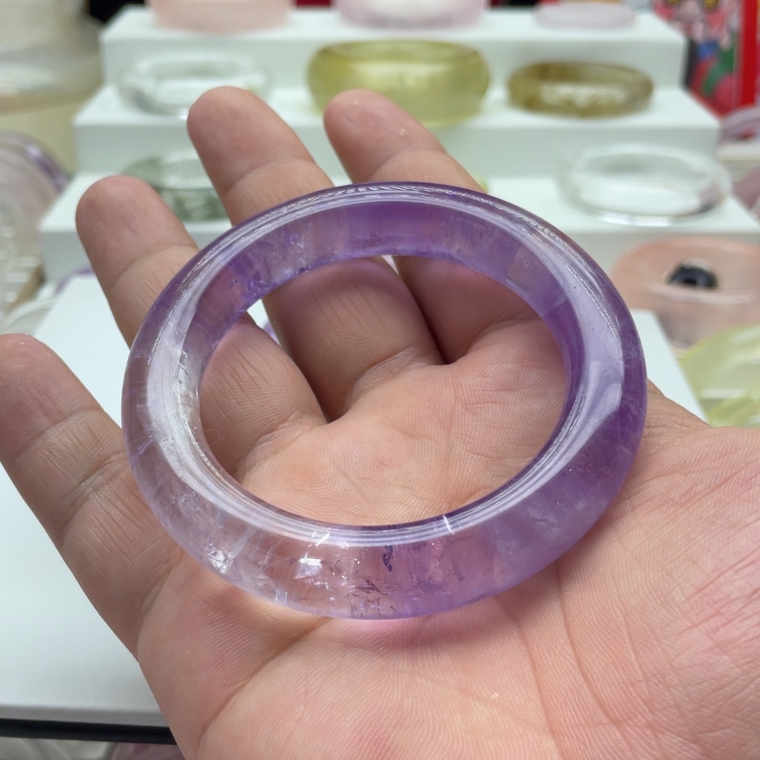 水晶手镯未镶嵌已*紫水晶