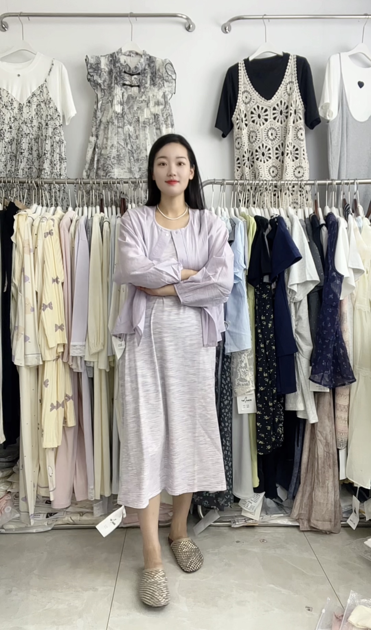 2025孕妇夏扎染彩色背心裙＋防晒衬衫孕妇套装显瘦宽松冰凉两件套