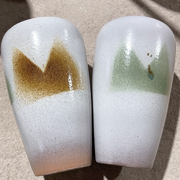 红陶口径15高度29两只小瑕疵