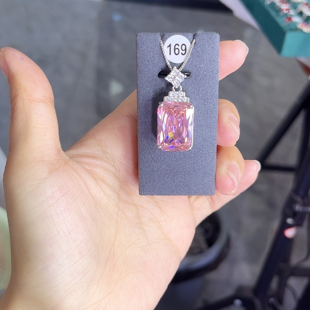 颈饰彩色蓝宝石银S925镶嵌