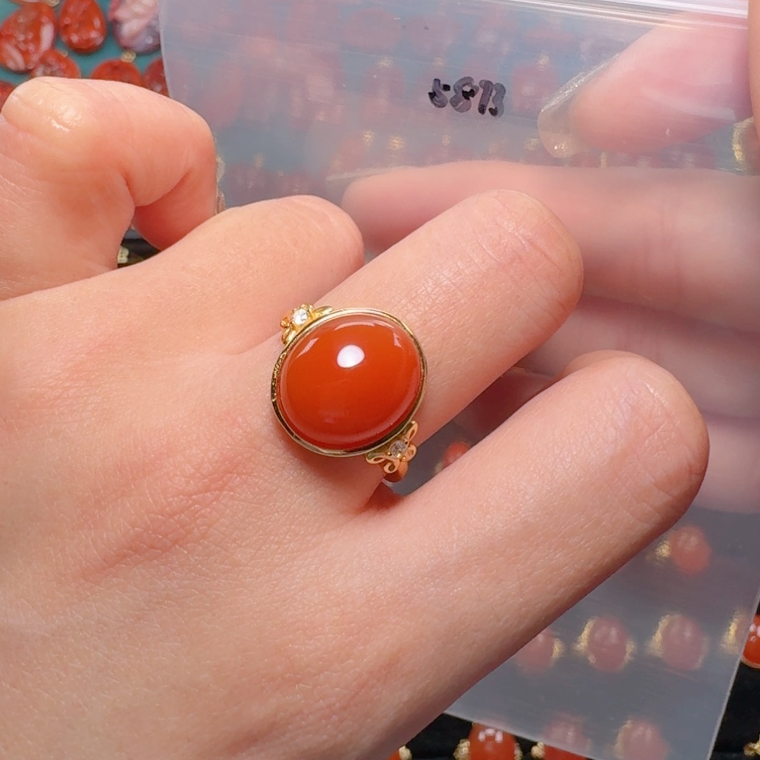 南红玛瑙南红银S925镶嵌