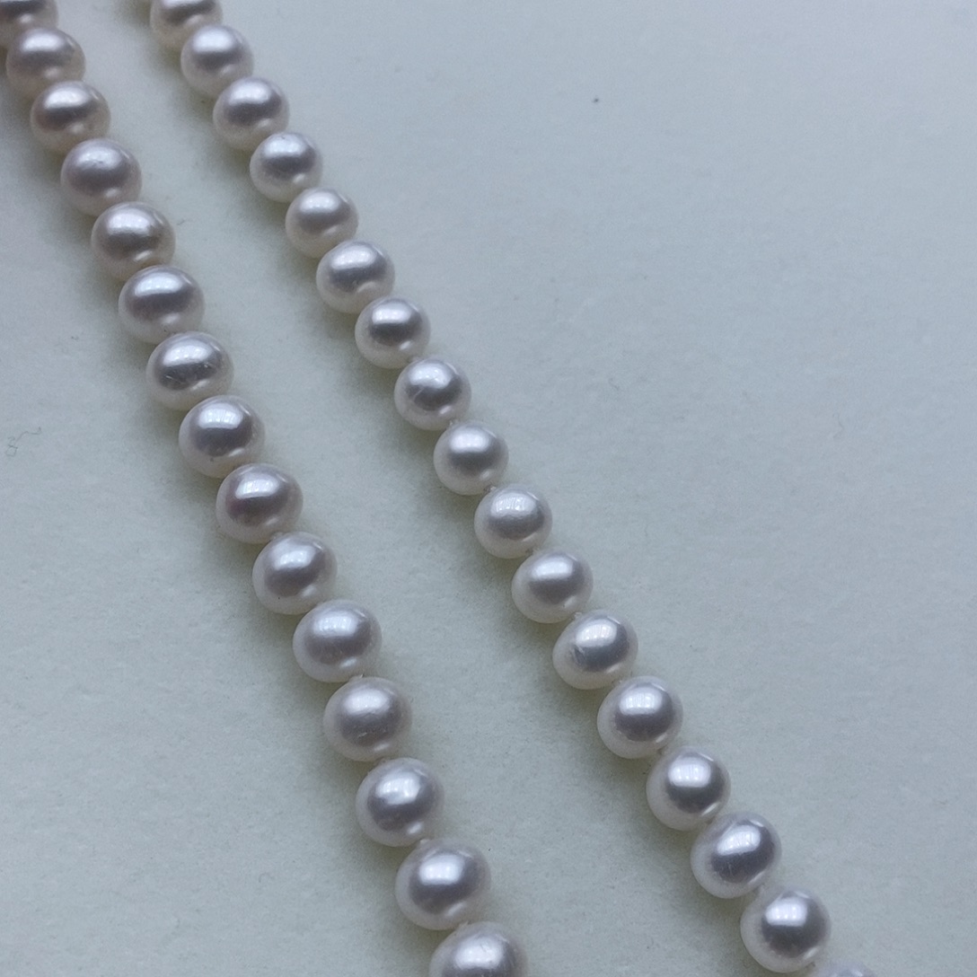 淡水珍珠颈饰银S925镶嵌➕7