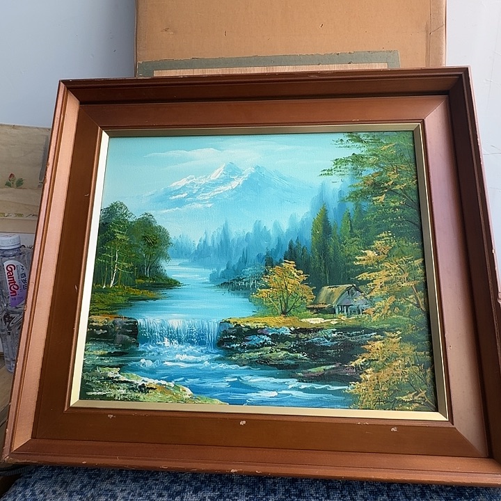 d***9中古字画作品有磕碰瑕疵拍下看