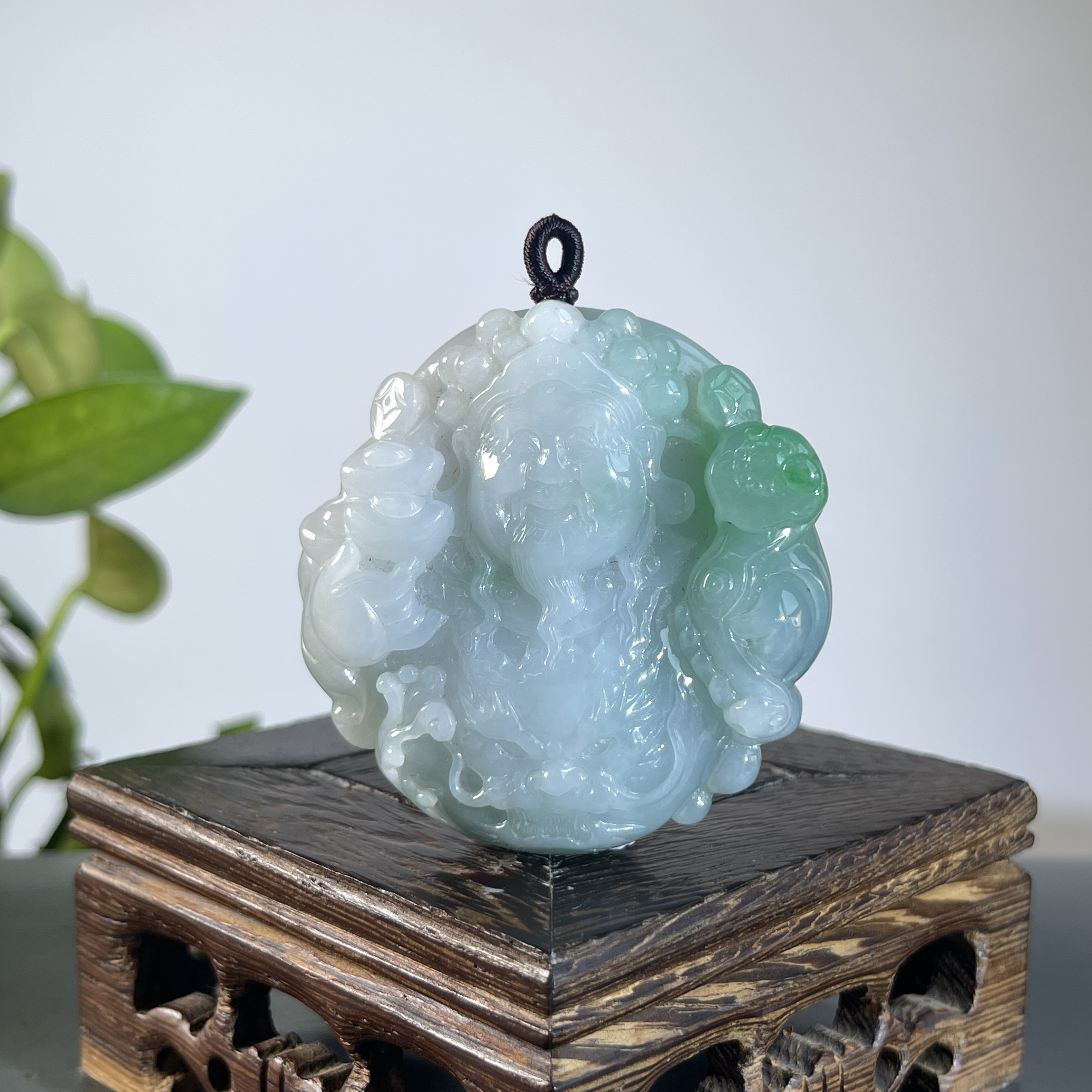 JGB16-136  天然缅甸A货翡翠  财神