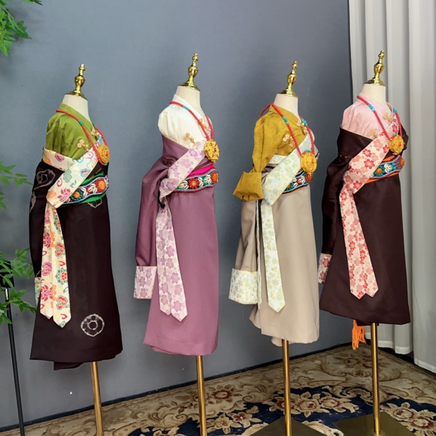 儿童素版精品单件藏袍#