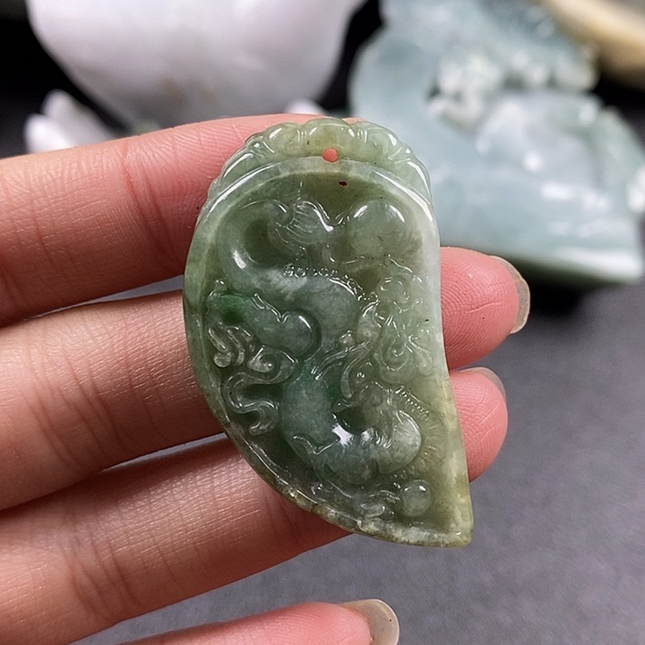 翡翠颈饰未镶嵌天然a货翡翠14