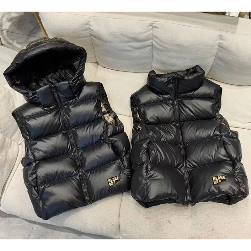 D经典黑金马甲男女同款白鸭绒品质加厚马甲