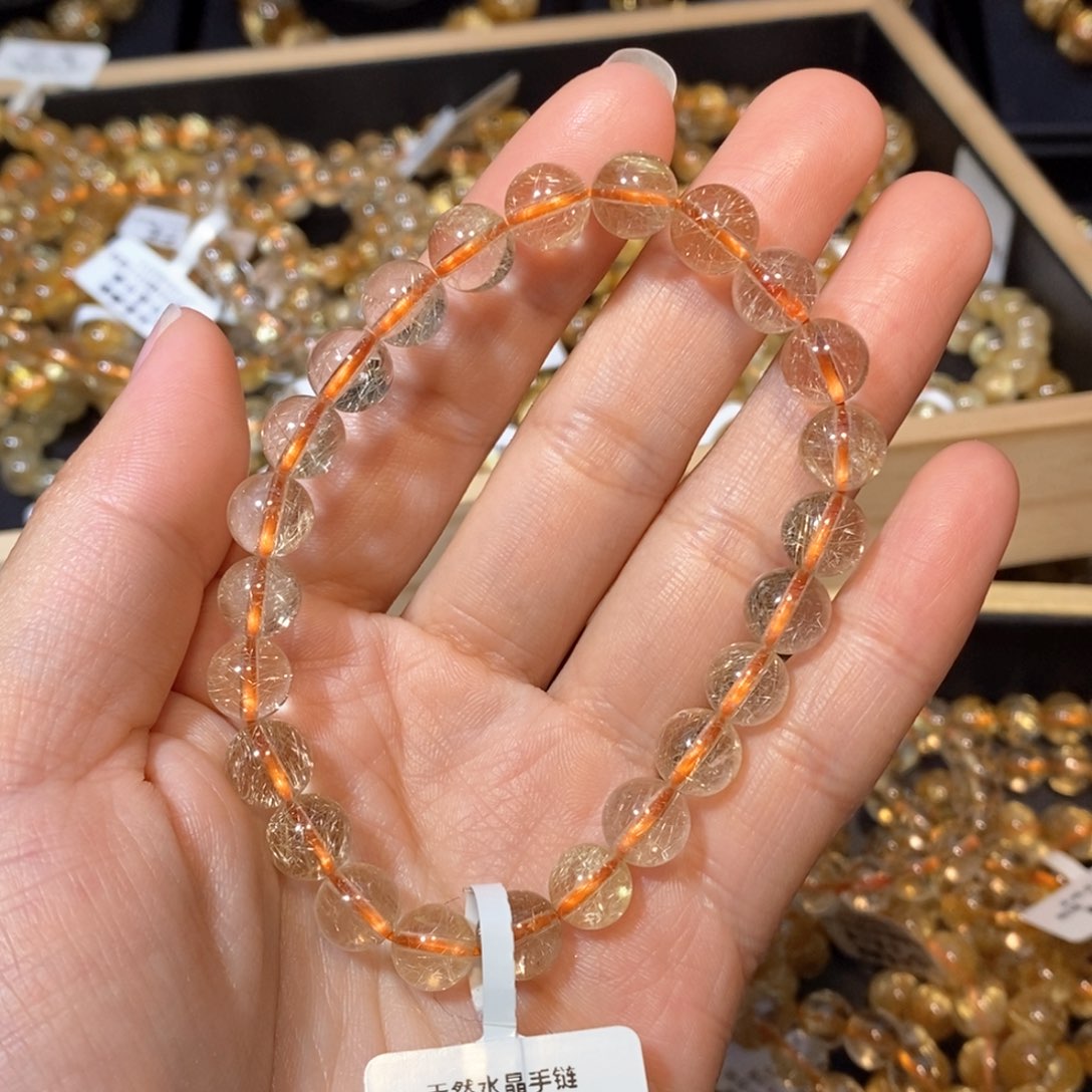 水晶手链未镶嵌招****、手链8mm