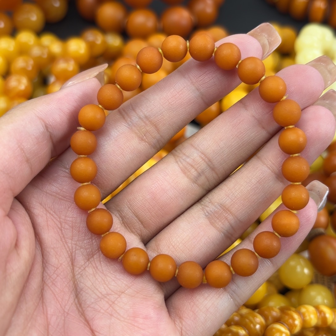 未镶嵌琥珀手链蜜蜡