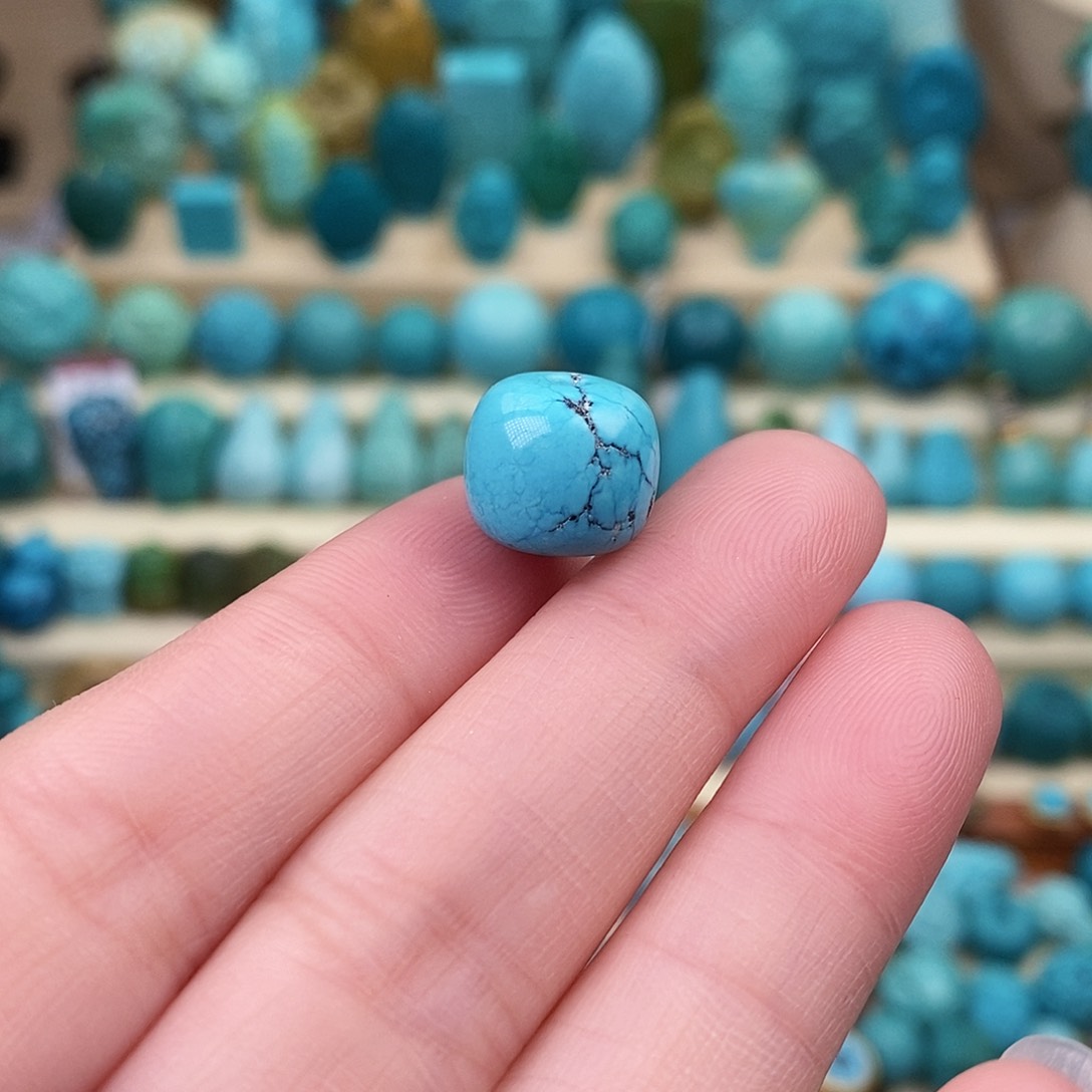 绿松石珠宝奇石未镶嵌12mm