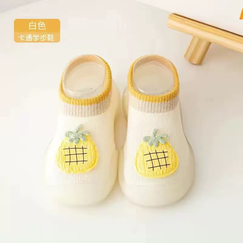 黄粉绿蓝卡通学步鞋