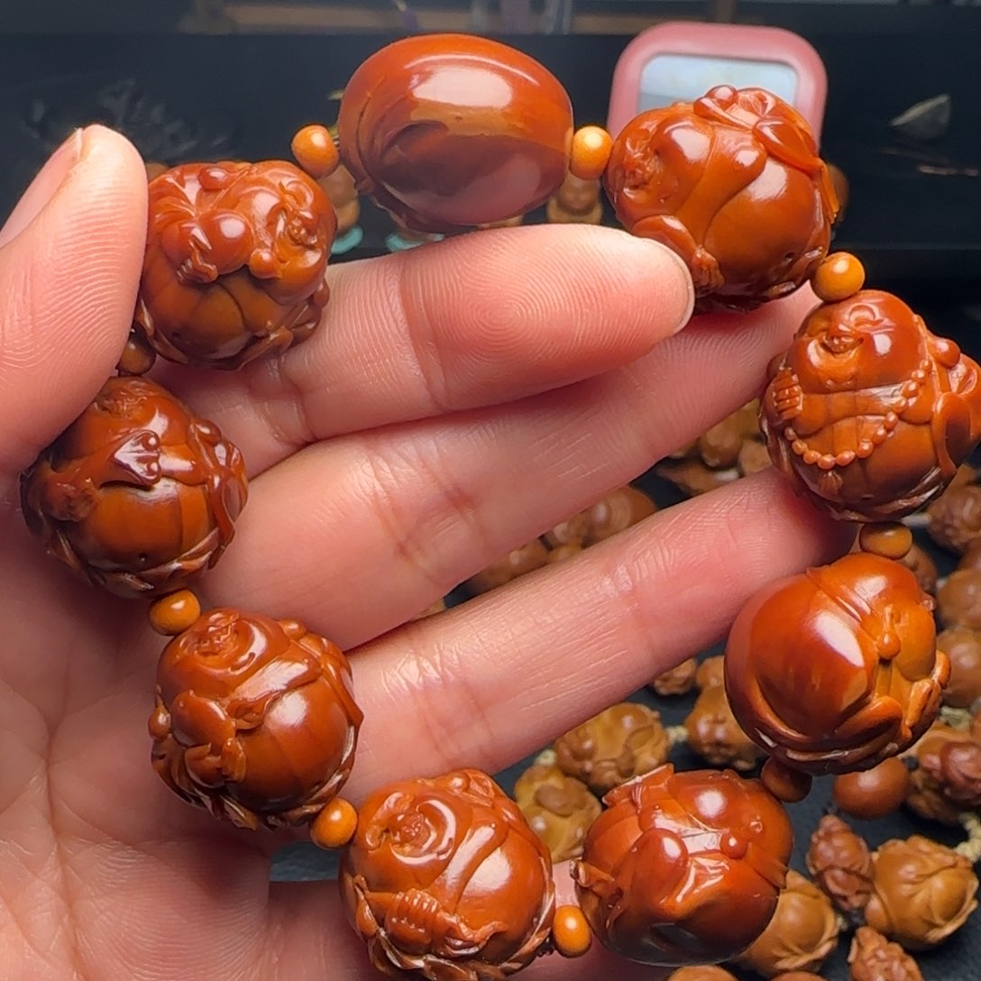 橄榄核手串/手链长**风纯手工弥勒