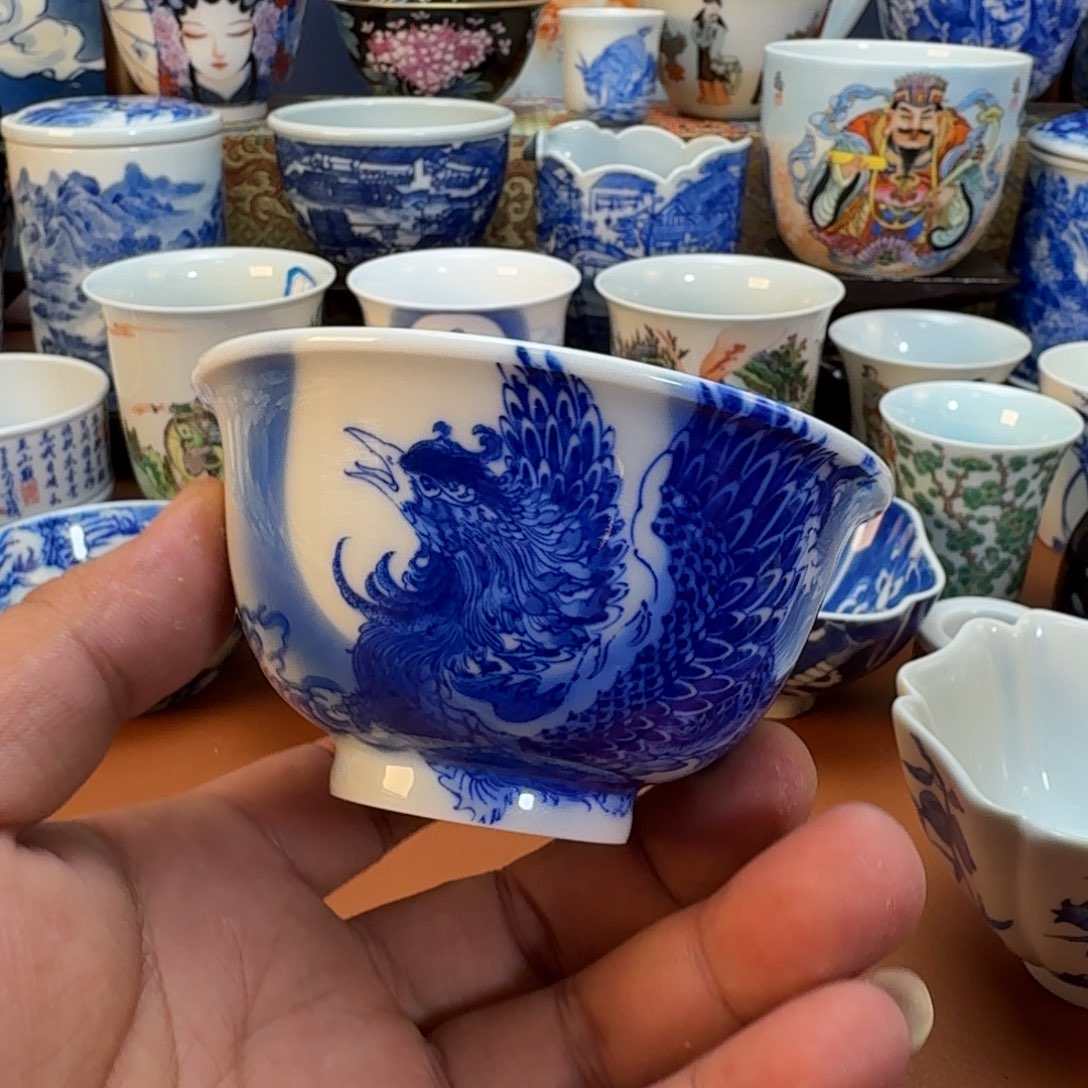 瞿***瞿杯子陶景德镇全手工手绘陶瓷