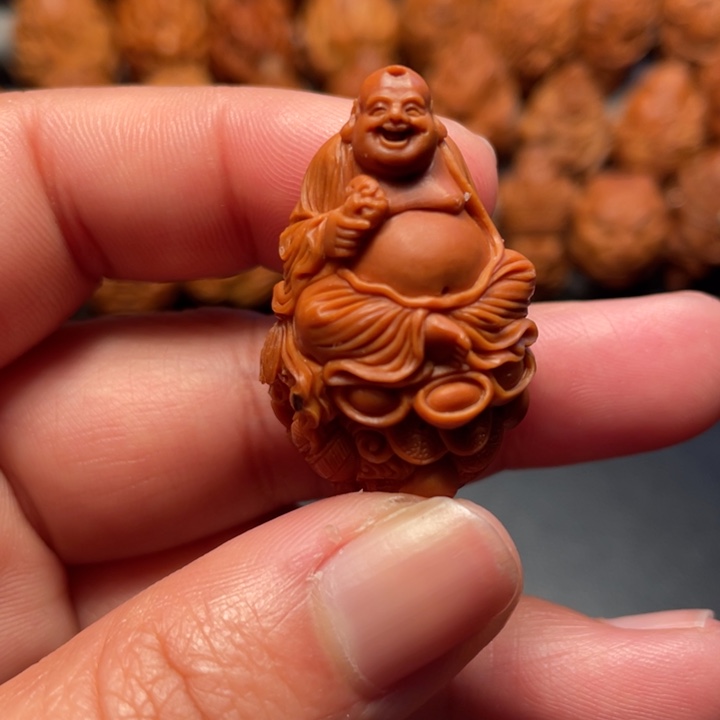 【闪购商品】橄榄核手串/手链聚宝弥勒。