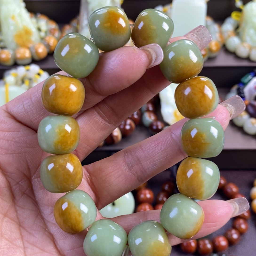 透闪石质玉未镶嵌手串16老型手串