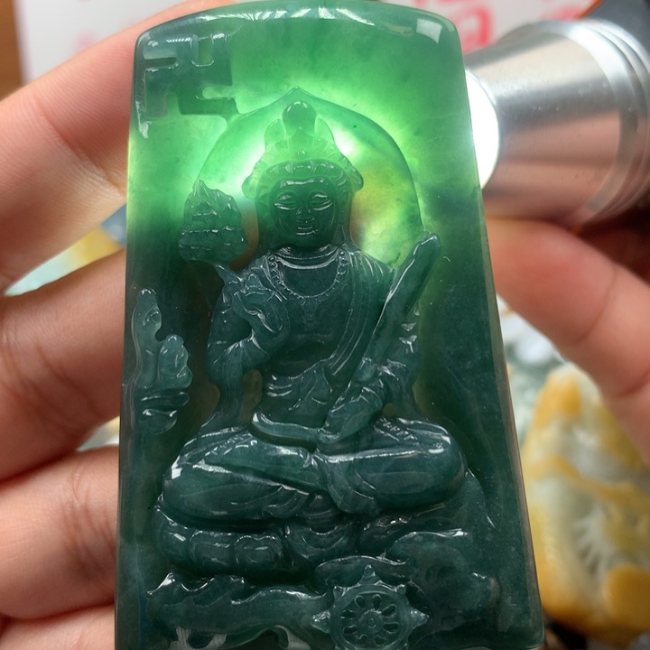 翡翠颈饰未镶嵌保真天然A货翡翠