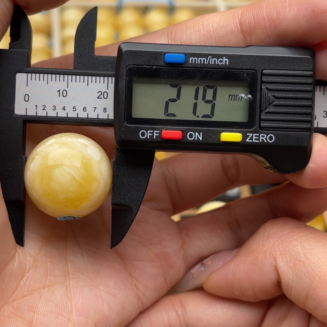 琥珀未镶嵌裸石蜜蜡圆珠静