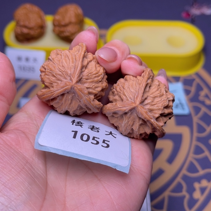 把件文玩核桃盘山三棱36.1055