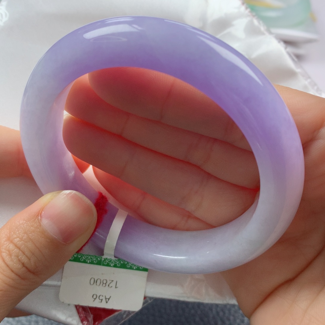 未镶嵌手镯翡翠缅甸天然翡翠A货56.8正