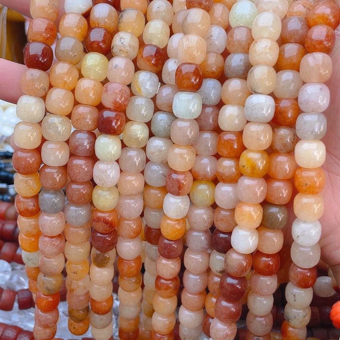 玛瑙/玉髓珠宝半成品未镶嵌红东林吨吨1条卡10