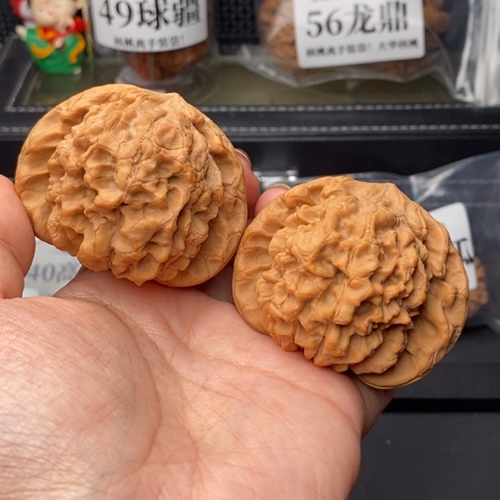 把件文玩核桃骑***757龙鼎全品75克