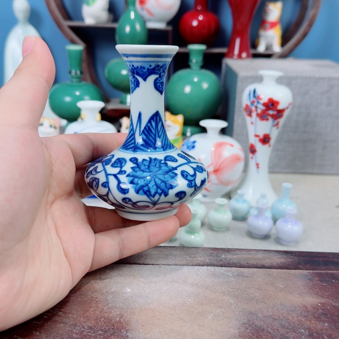 陶瓷手工小花器摆件