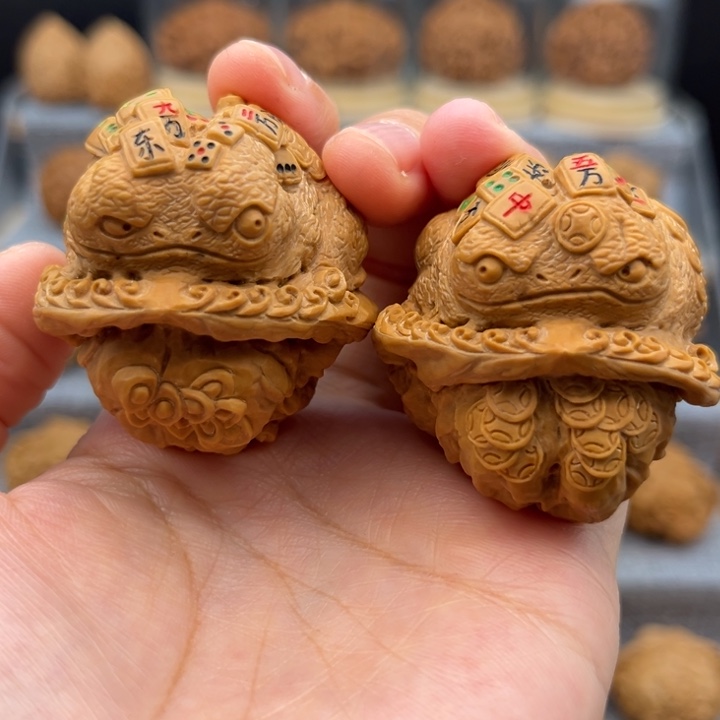 核桃把件麻将金蟾