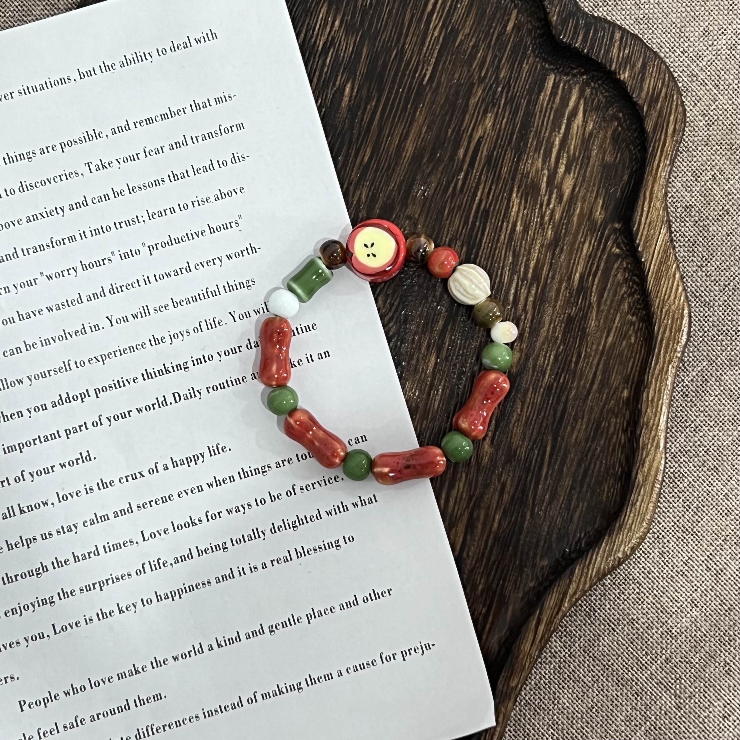 合金陶瓷手链 陶瓷手链 单串景德镇合金陶瓷手串单圈微瑕静婷专属