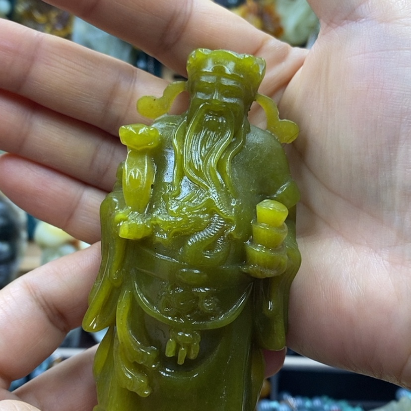 【闪购商品】蛇纹石玉手把件未镶嵌