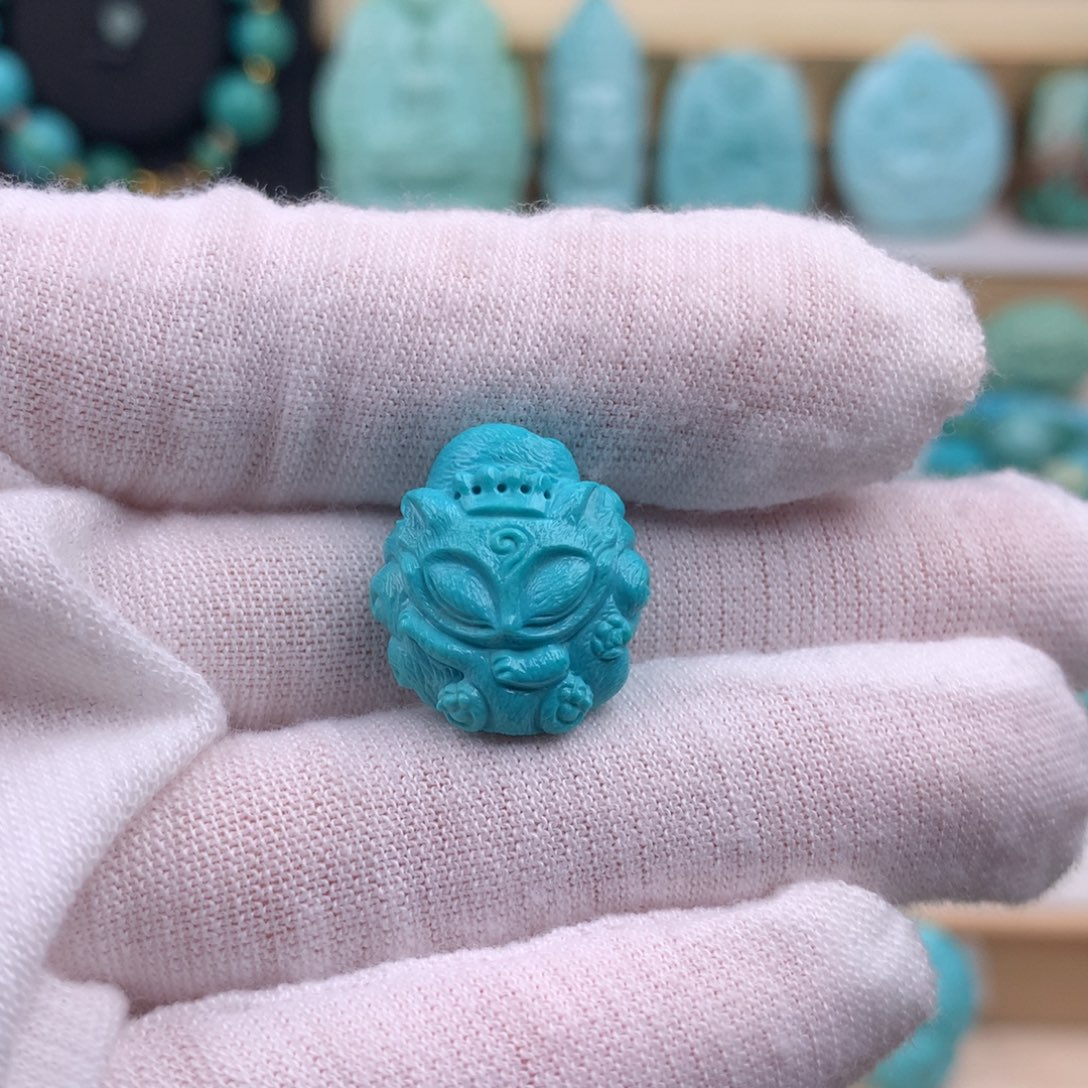 未镶嵌绿松石珠宝奇石17.1mm