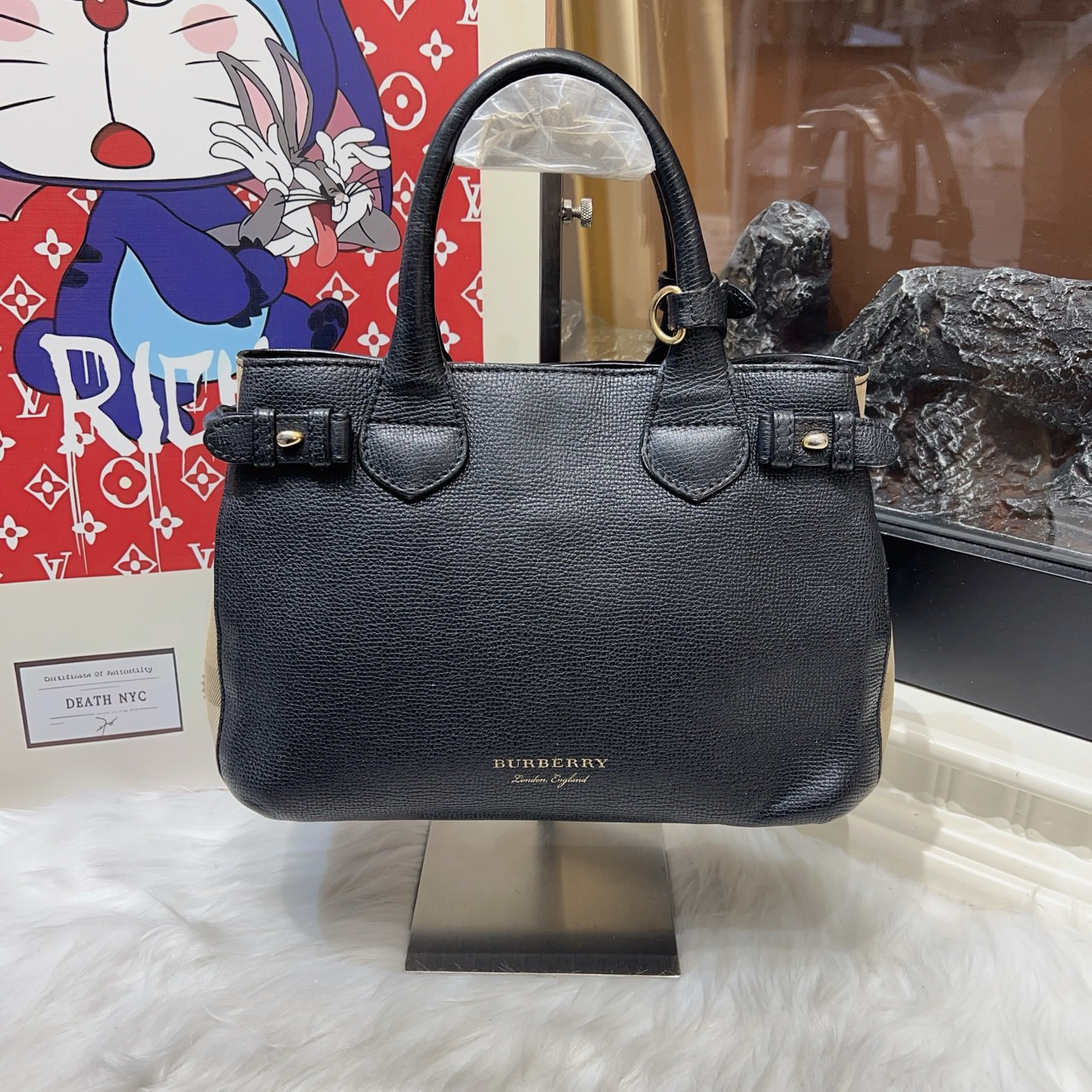95新 BURBERRY/博柏利 巴宝莉班纳手提包 cj3303
