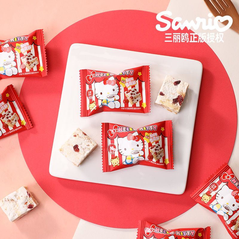 （蔓越莓雪花酥）三丽鸥KT猫儿童馋嘴休闲零食结婚喜糖批发伴手礼