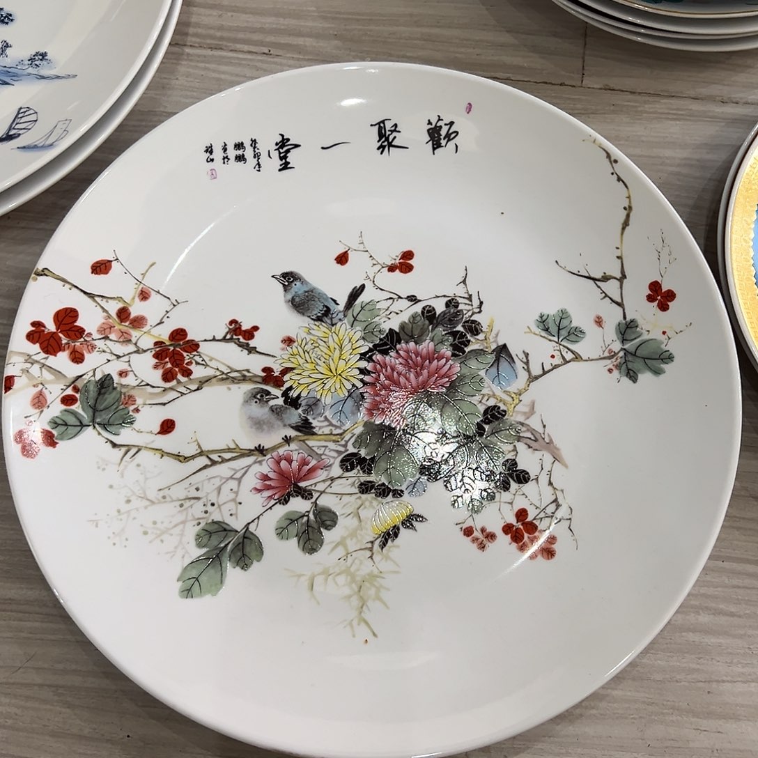 陶摆件36cm欢聚一堂赏盘