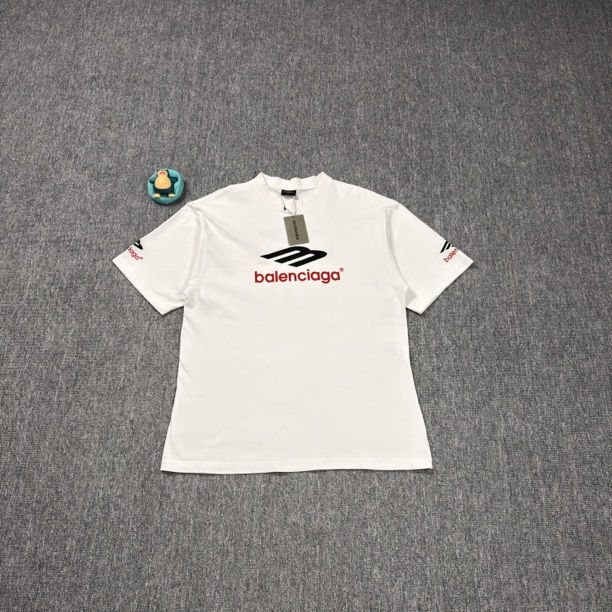 未使用 Balenciaga/巴黎世家 3B Sports刺绣标语短袖/M码