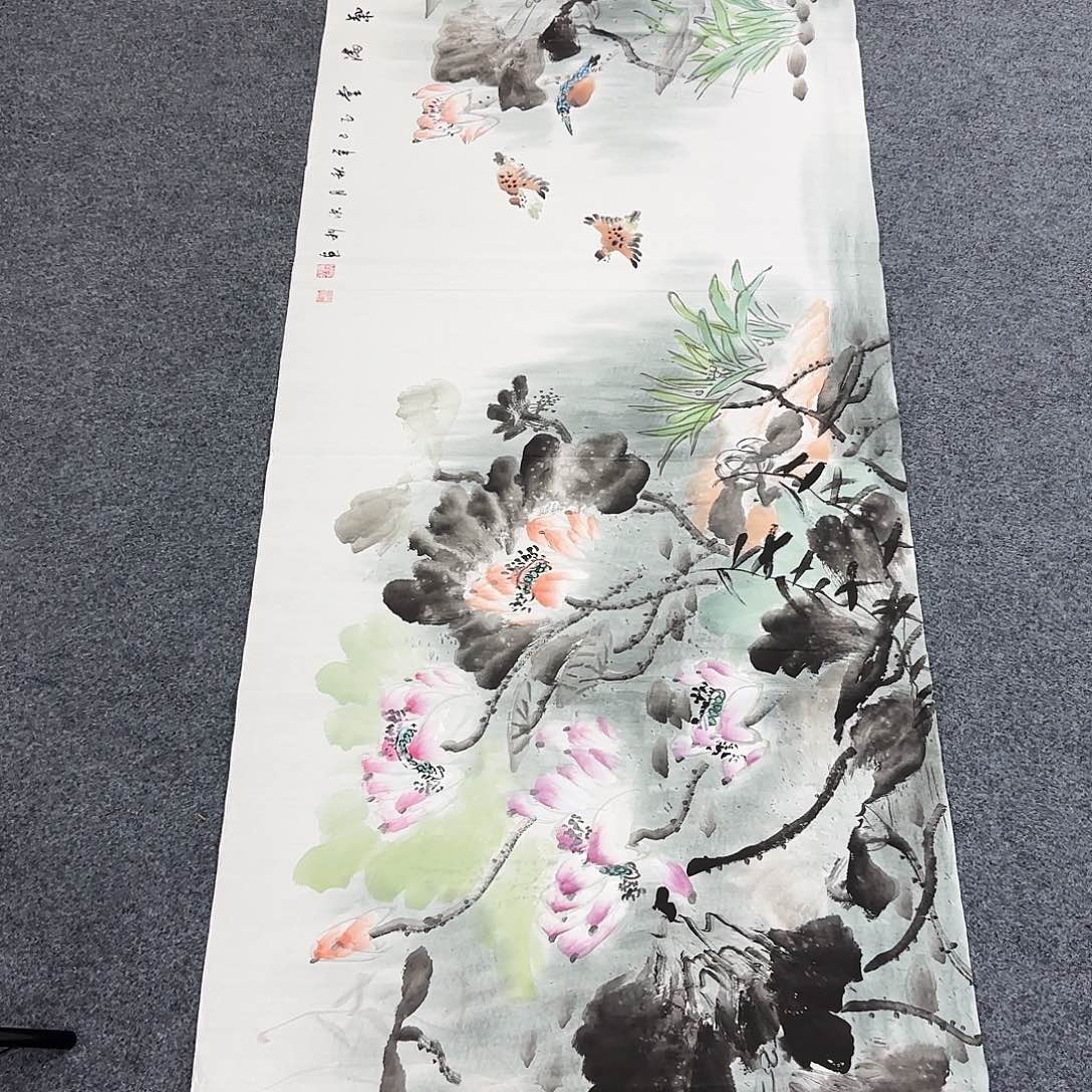 国画作品小姐姐放漏中