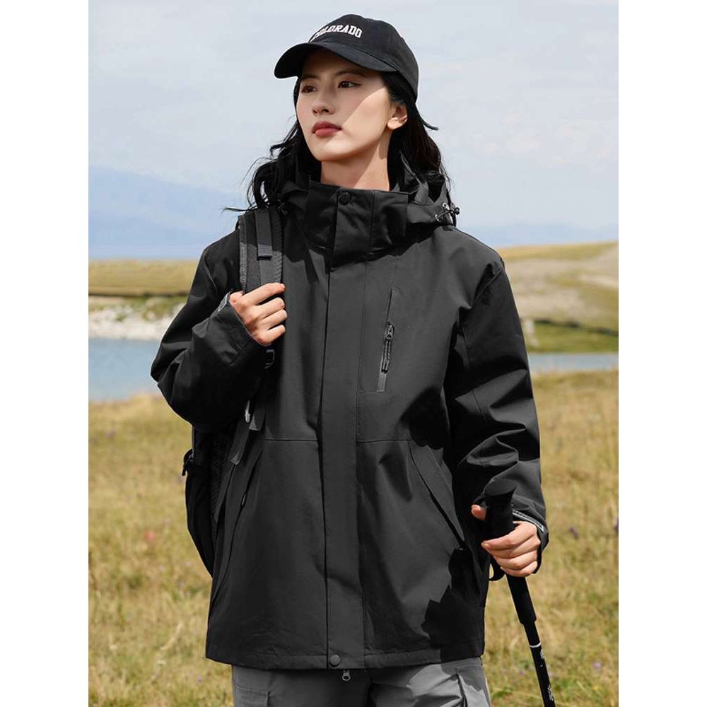 冲锋衣男女款三合一2025新款春秋户外可拆卸防风防水登山外套