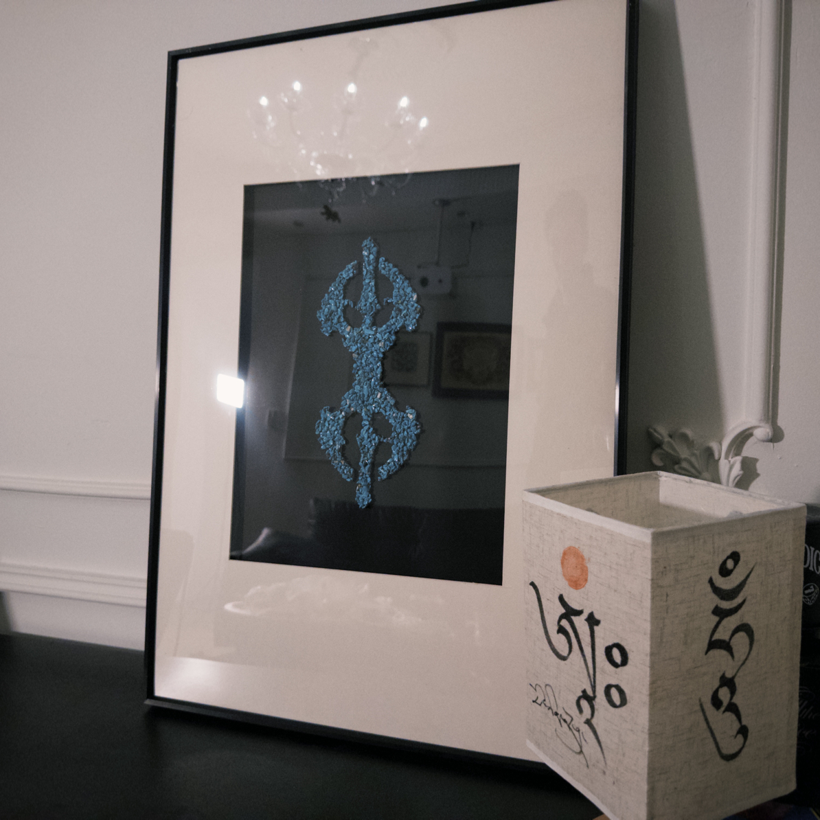 藏式绿松石简约客厅餐厅高端大气挂画