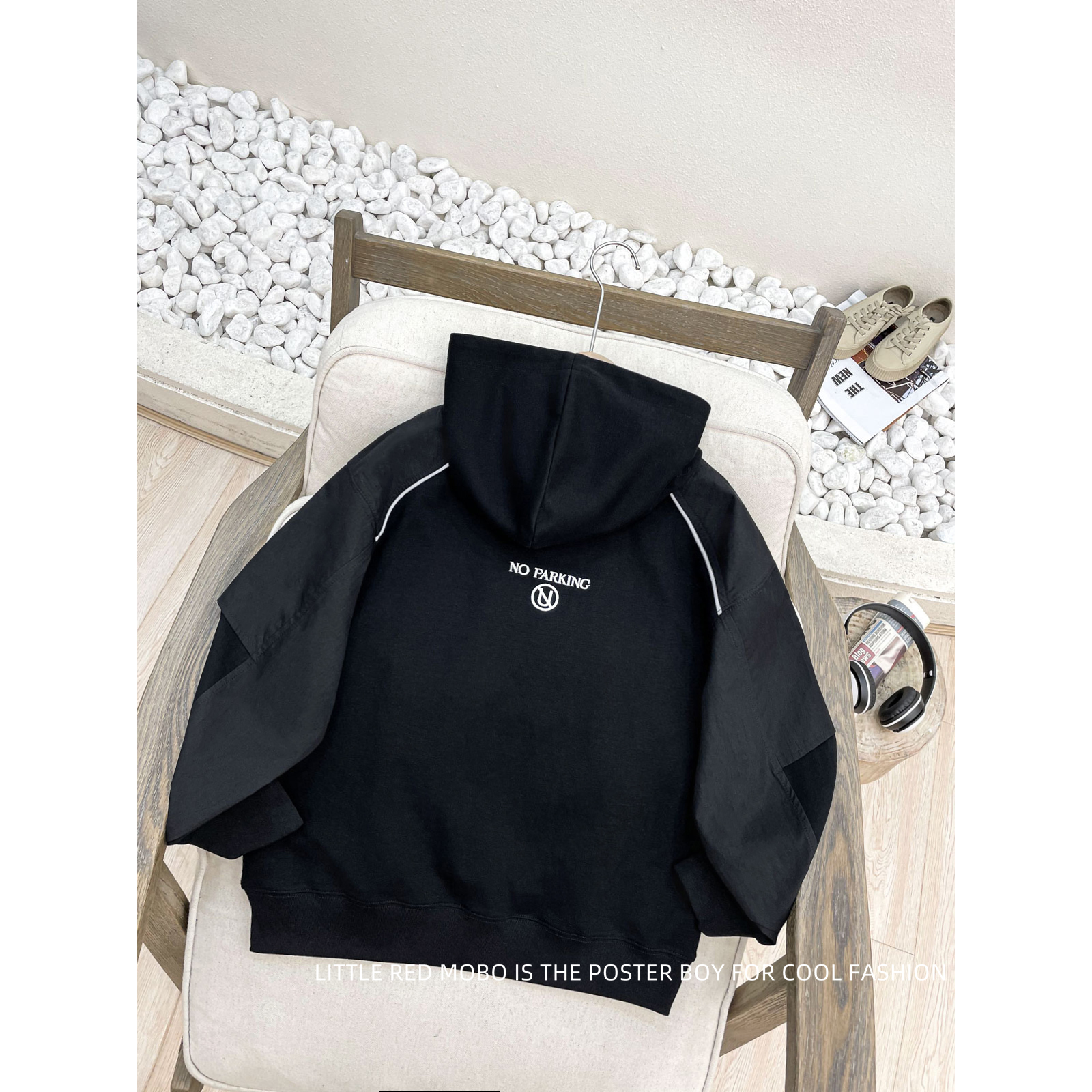 【现现】童装男儿童休闲宽松连帽卫衣2025春秋新款上衣MMY81515-1