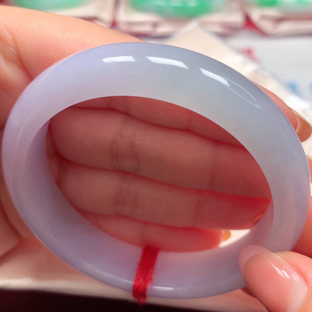 翡翠手镯未镶嵌冰胶紫40