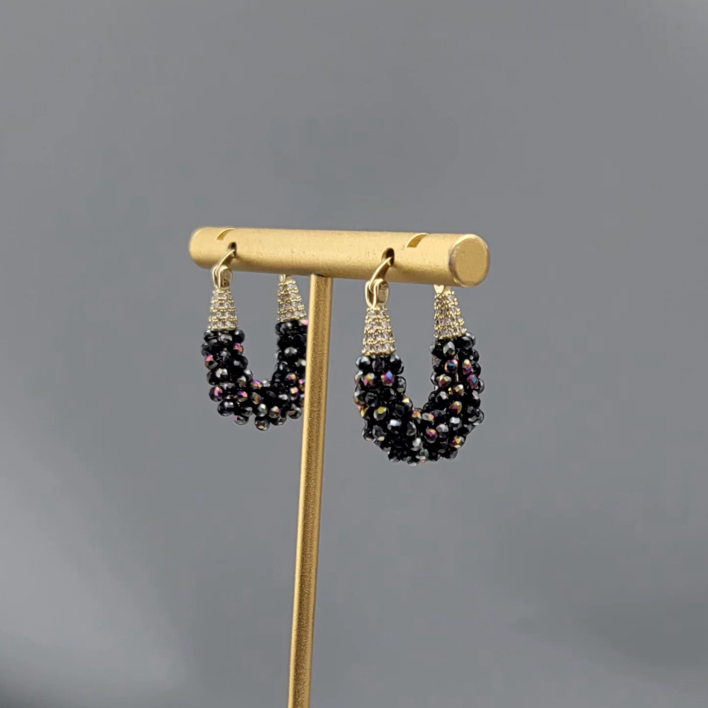 铜合金仿水晶耳饰 耳环【PEI】西子/铜合金耳饰